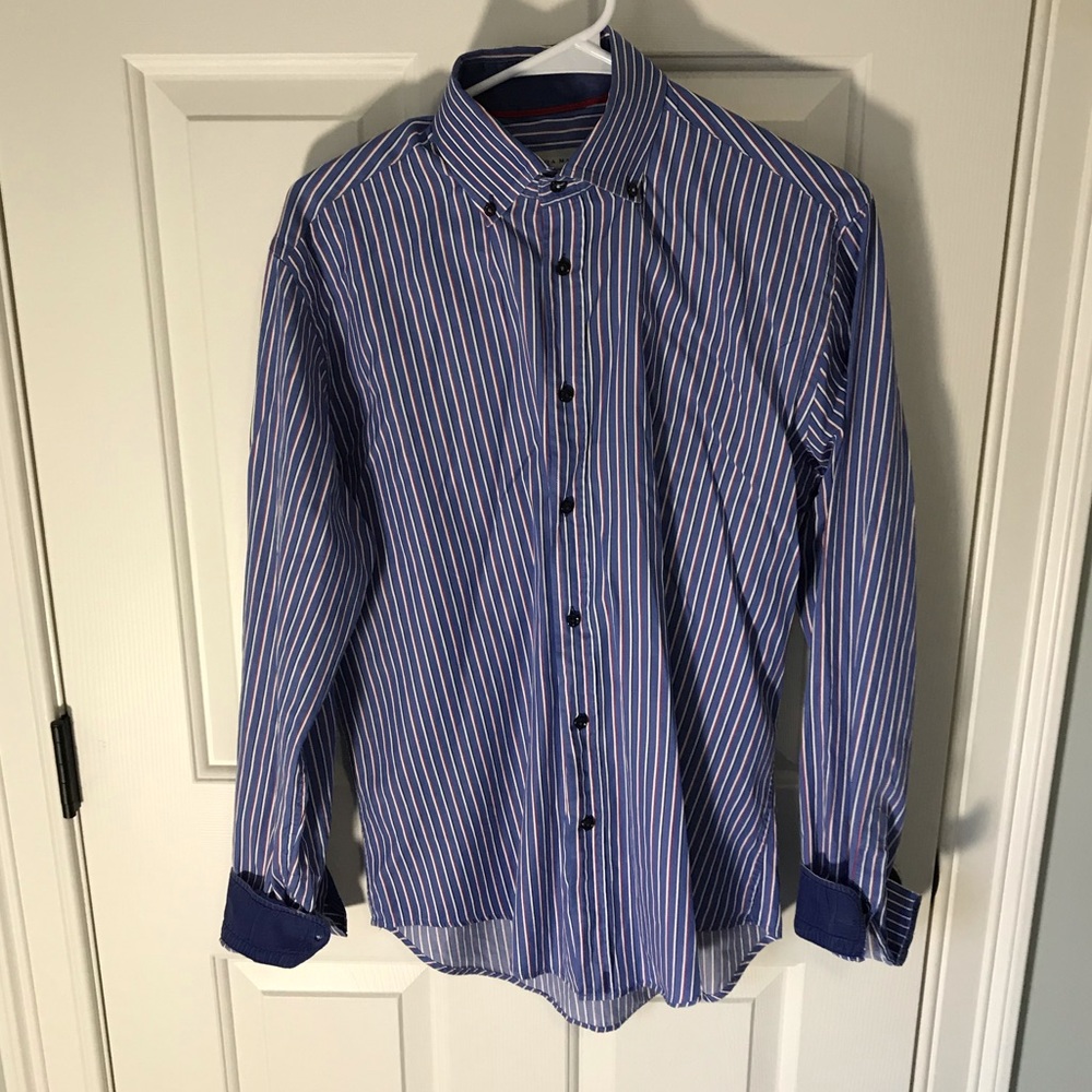 Zara Man Slim Fit Striped Size Large